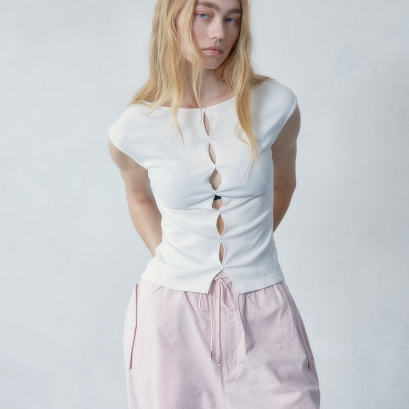 THE SHISHIKUI New long / WHITE シシクイ トップス hole s / BLACK – SHISHIKUI
