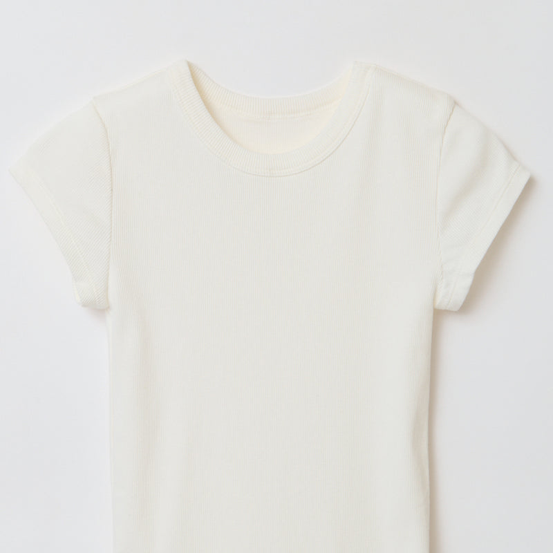 RIB TEE / WHITE