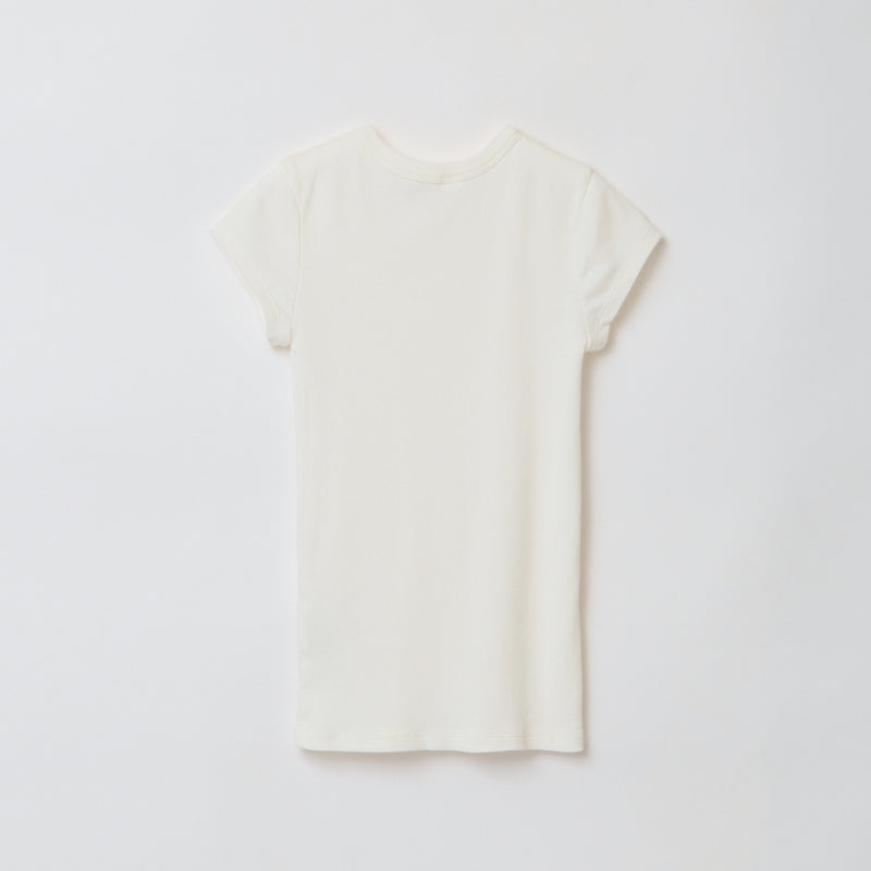 RIB TEE / WHITE