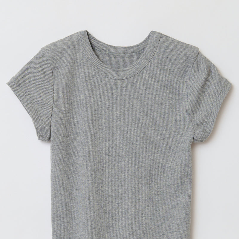 RIB TEE / GRAY